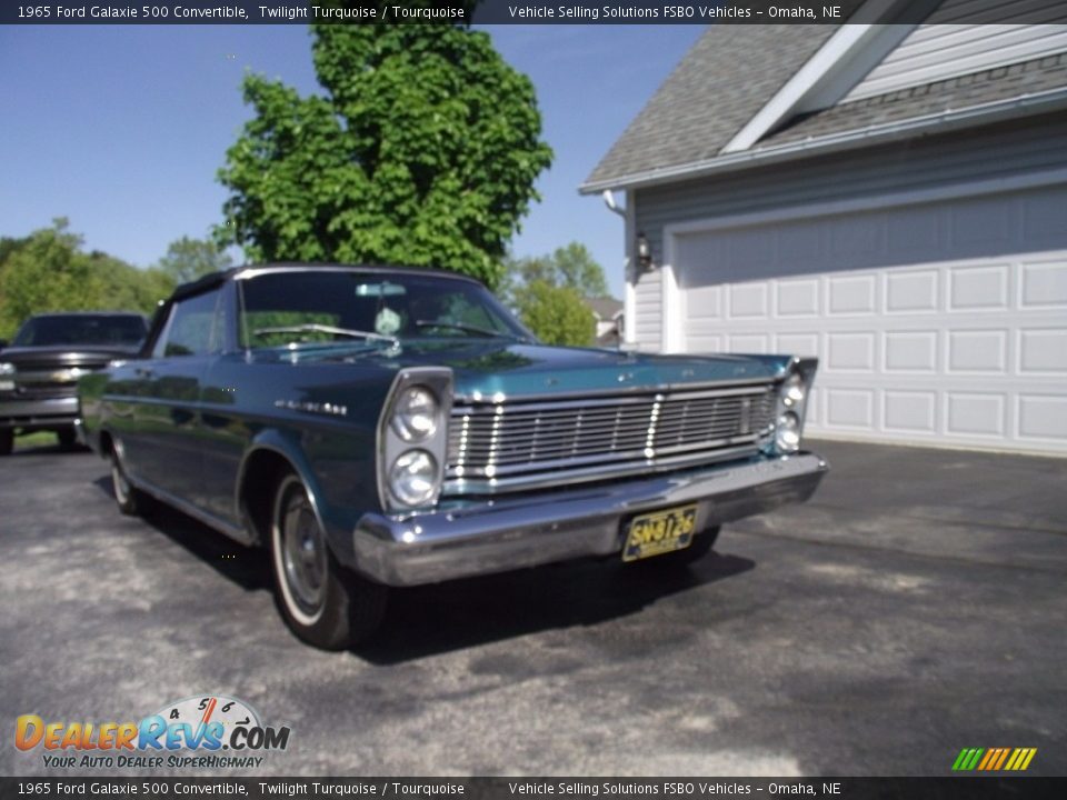 1965 Ford Galaxie 500 Convertible Twilight Turquoise / Tourquoise Photo #3