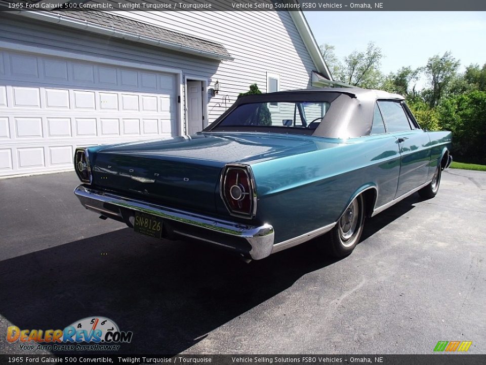 1965 Ford Galaxie 500 Convertible Twilight Turquoise / Tourquoise Photo #4