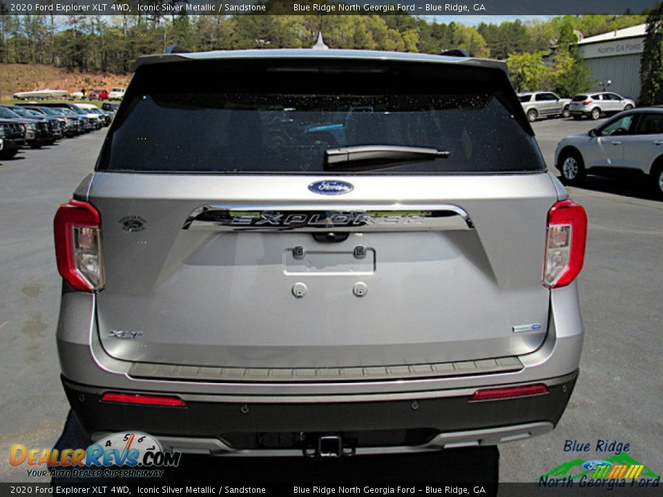 2020 Ford Explorer XLT 4WD Iconic Silver Metallic / Sandstone Photo #4