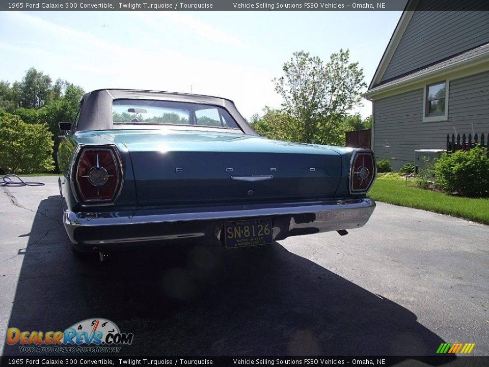 1965 Ford Galaxie 500 Convertible Twilight Turquoise / Tourquoise Photo #9