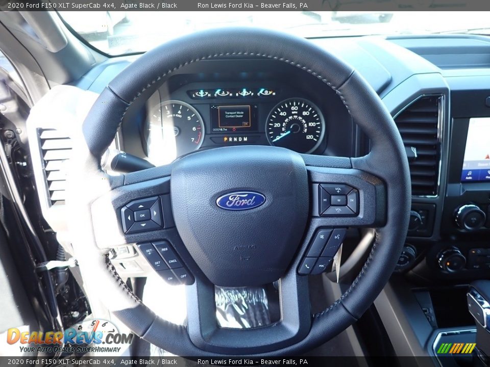 2020 Ford F150 XLT SuperCab 4x4 Agate Black / Black Photo #17