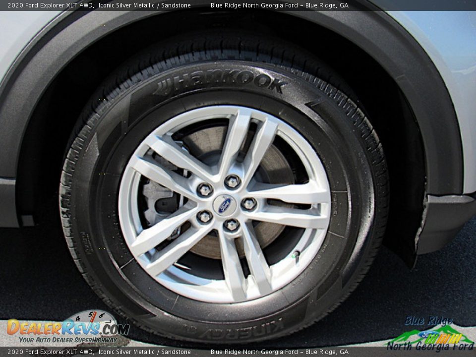 2020 Ford Explorer XLT 4WD Iconic Silver Metallic / Sandstone Photo #9
