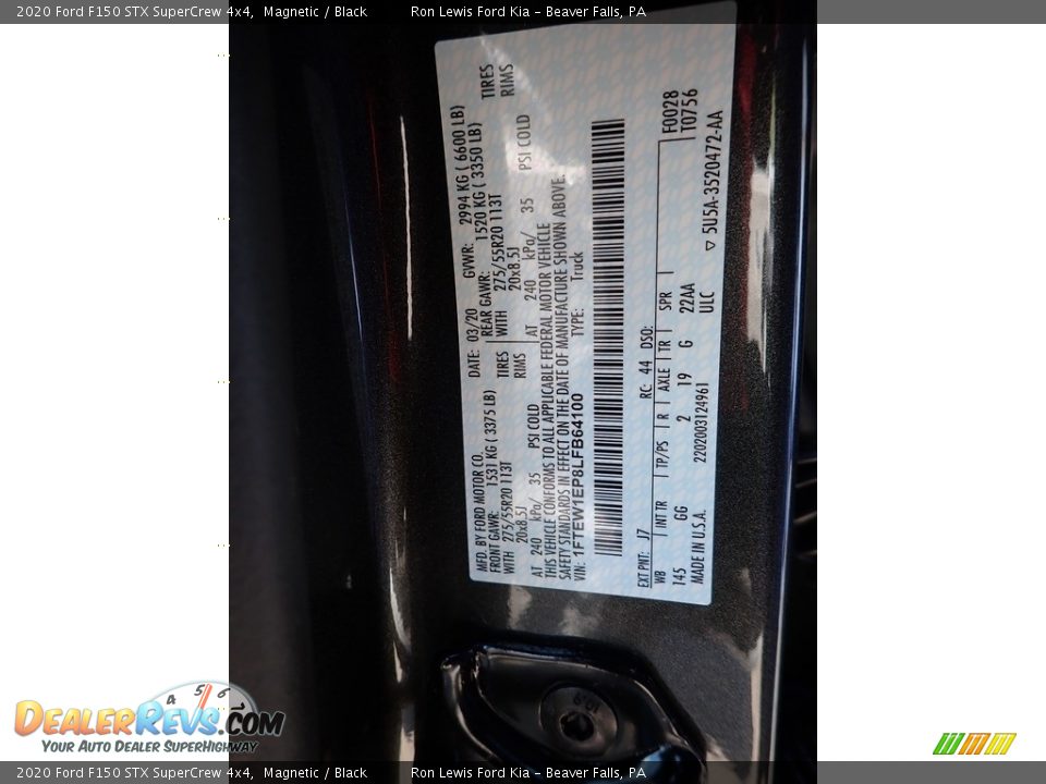 2020 Ford F150 STX SuperCrew 4x4 Magnetic / Black Photo #11
