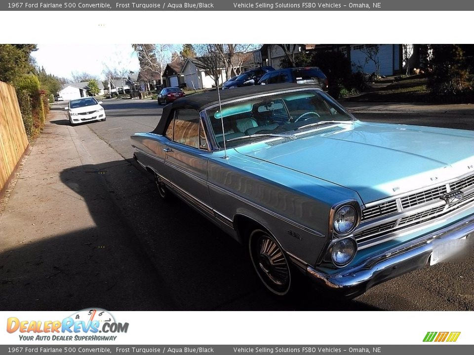 Frost Turquoise 1967 Ford Fairlane 500 Convertible Photo #3