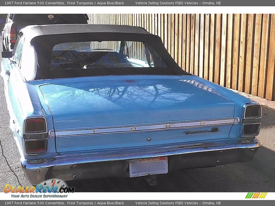 1967 Ford Fairlane 500 Convertible Frost Turquoise / Aqua Blue/Black Photo #6