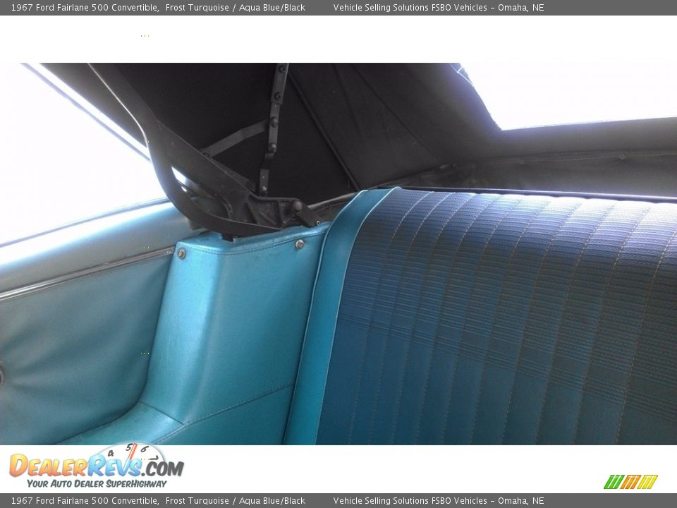 1967 Ford Fairlane 500 Convertible Frost Turquoise / Aqua Blue/Black Photo #11