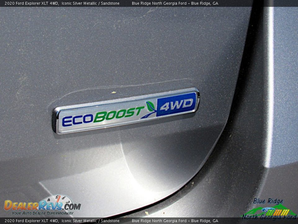 2020 Ford Explorer XLT 4WD Iconic Silver Metallic / Sandstone Photo #35