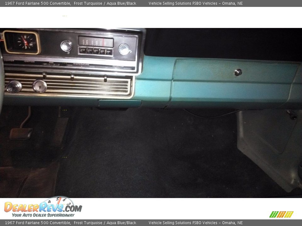 1967 Ford Fairlane 500 Convertible Frost Turquoise / Aqua Blue/Black Photo #17