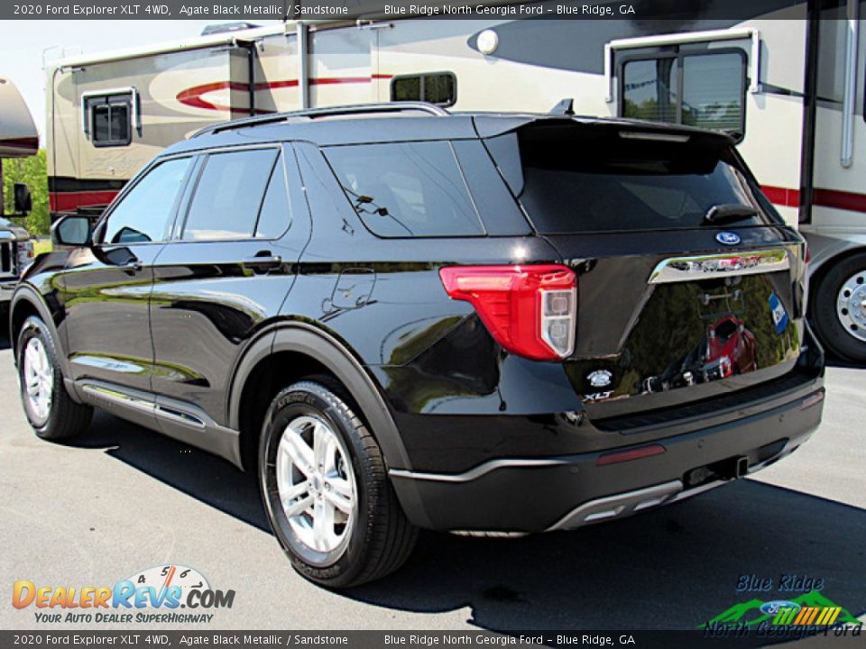 2020 Ford Explorer XLT 4WD Agate Black Metallic / Sandstone Photo #3