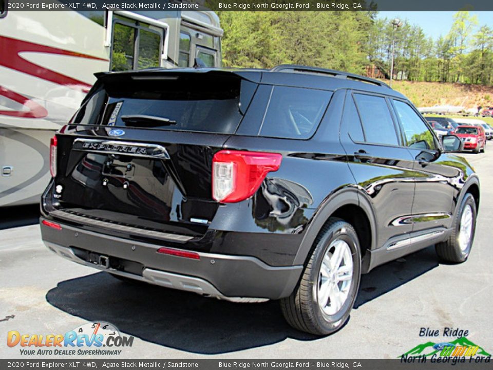 2020 Ford Explorer XLT 4WD Agate Black Metallic / Sandstone Photo #5