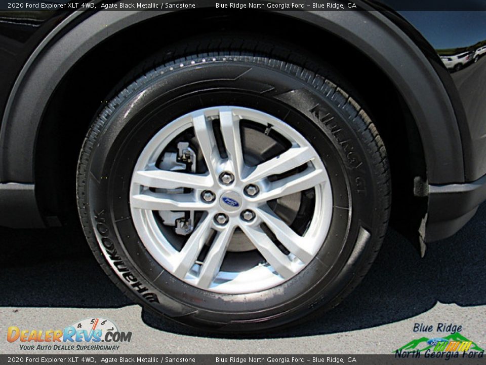 2020 Ford Explorer XLT 4WD Agate Black Metallic / Sandstone Photo #9