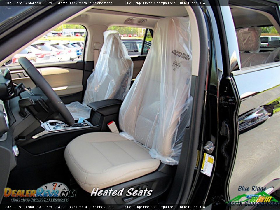 2020 Ford Explorer XLT 4WD Agate Black Metallic / Sandstone Photo #10