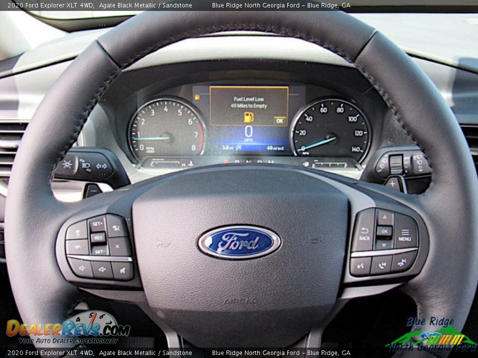 2020 Ford Explorer XLT 4WD Agate Black Metallic / Sandstone Photo #18