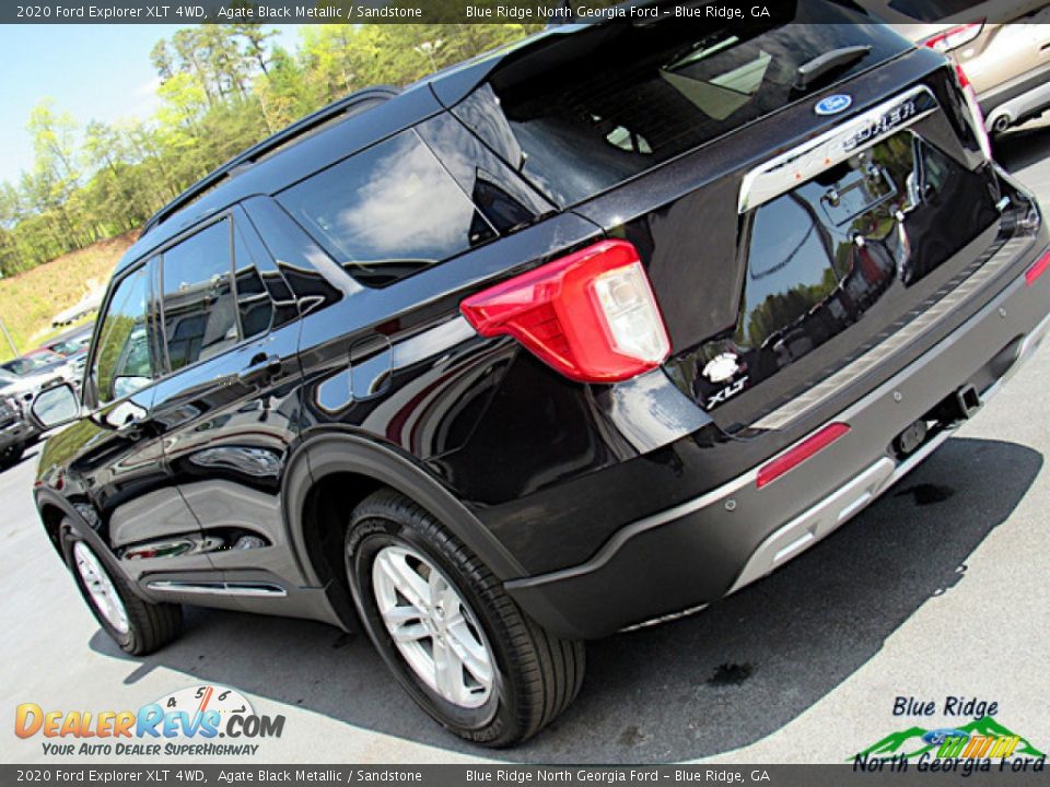 2020 Ford Explorer XLT 4WD Agate Black Metallic / Sandstone Photo #34