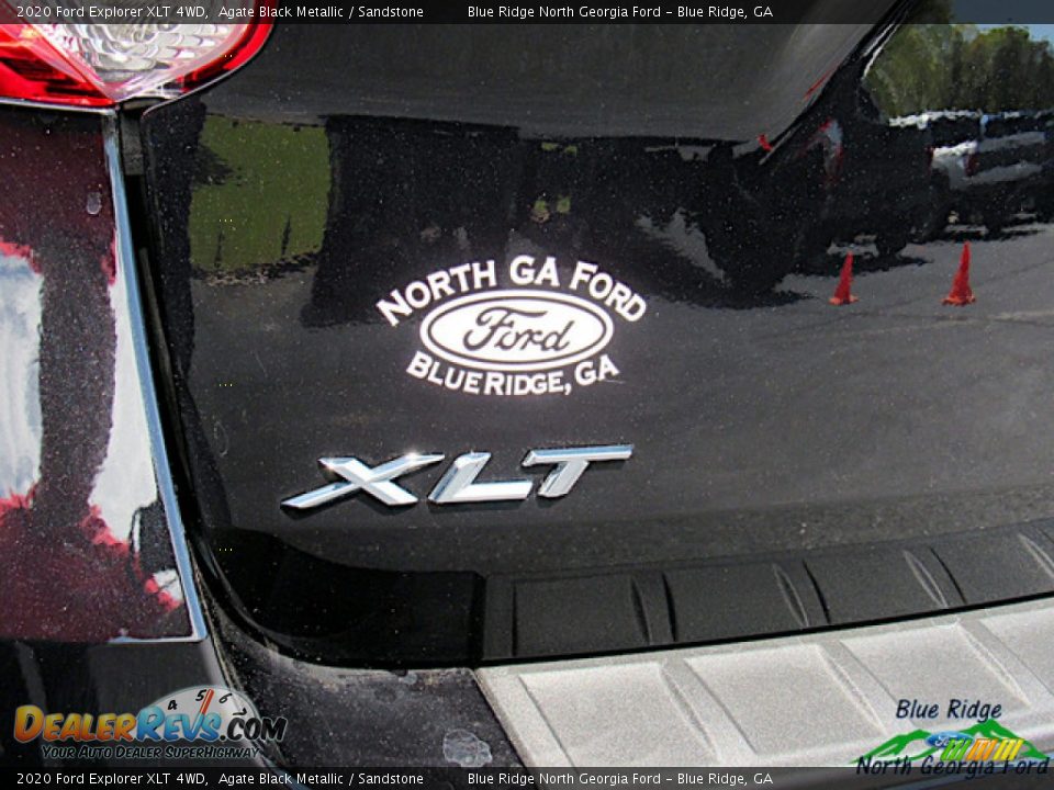 2020 Ford Explorer XLT 4WD Agate Black Metallic / Sandstone Photo #35