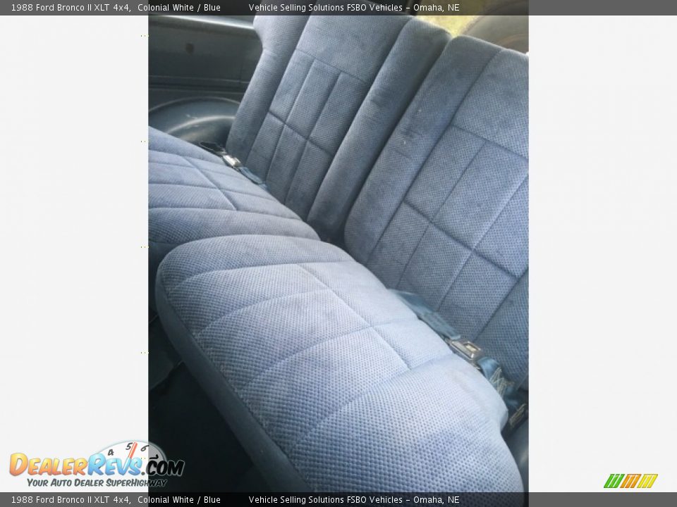 Rear Seat of 1988 Ford Bronco II XLT 4x4 Photo #5