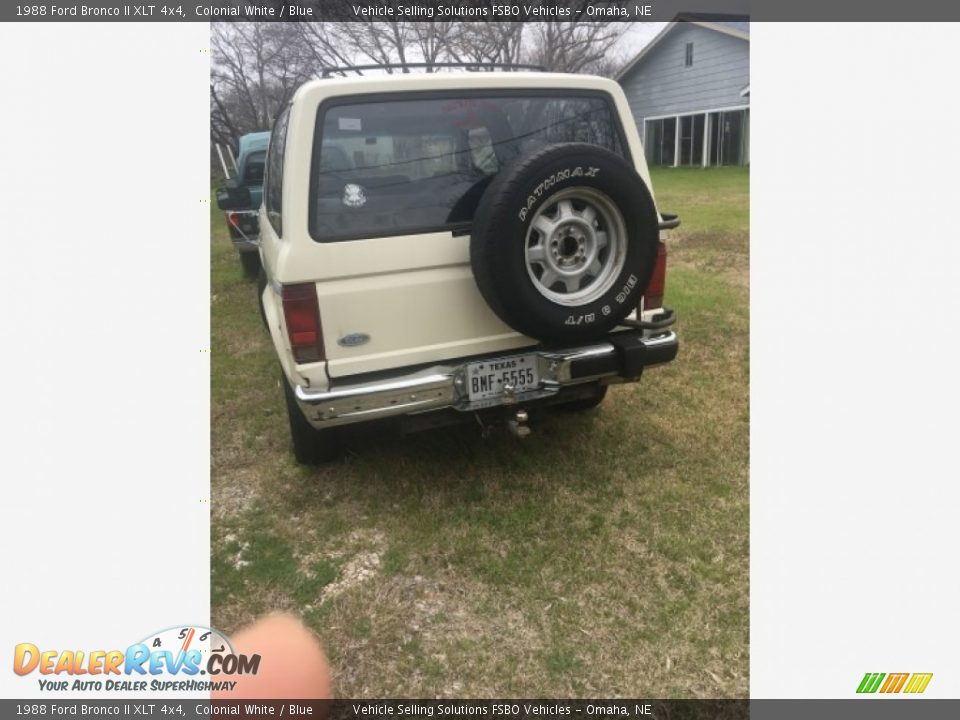 1988 Ford Bronco II XLT 4x4 Colonial White / Blue Photo #7