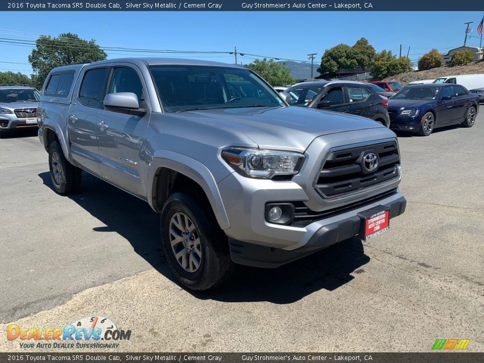 2016 Toyota Tacoma SR5 Double Cab Silver Sky Metallic / Cement Gray Photo #1