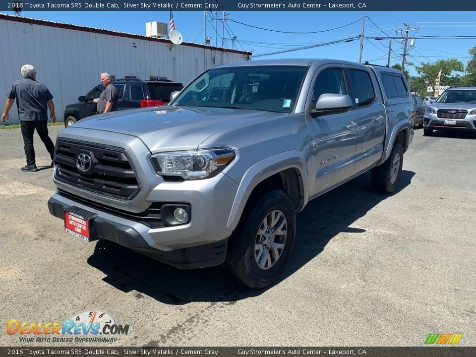 2016 Toyota Tacoma SR5 Double Cab Silver Sky Metallic / Cement Gray Photo #2