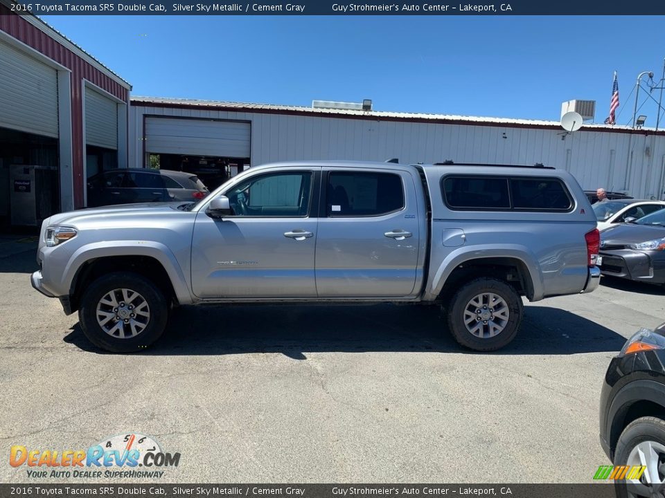 2016 Toyota Tacoma SR5 Double Cab Silver Sky Metallic / Cement Gray Photo #3