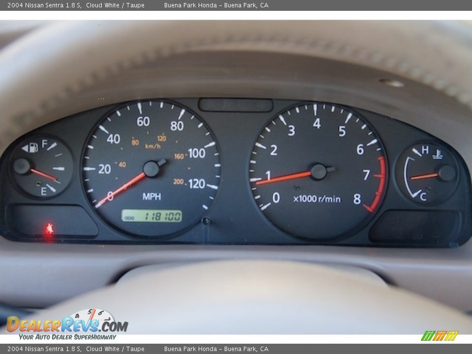 2004 Nissan Sentra 1.8 S Gauges Photo #20