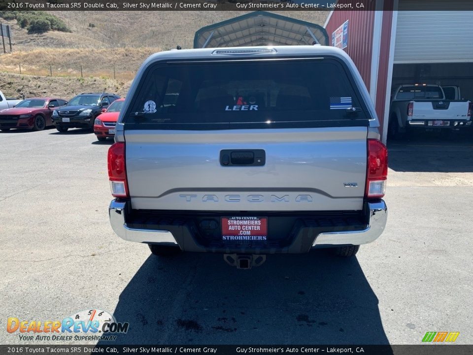 2016 Toyota Tacoma SR5 Double Cab Silver Sky Metallic / Cement Gray Photo #6