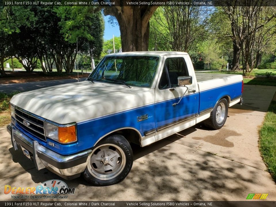Colonial White 1991 Ford F150 XLT Regular Cab Photo #1