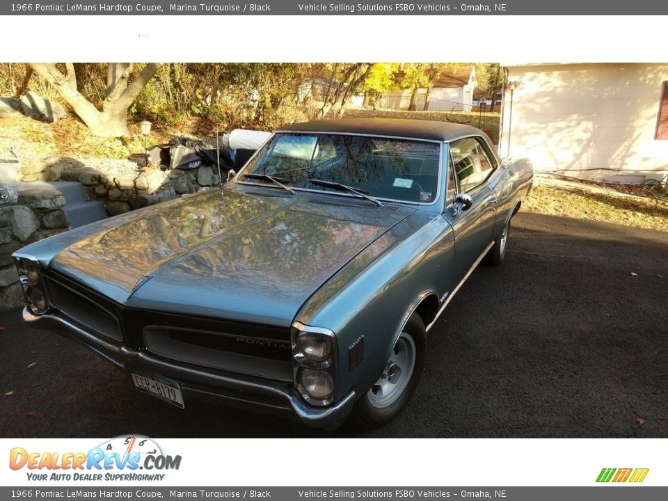 1966 Pontiac LeMans Hardtop Coupe Marina Turquoise / Black Photo #33