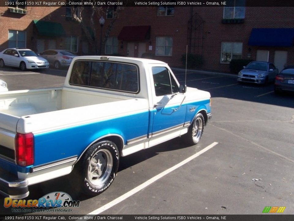 1991 Ford F150 XLT Regular Cab Colonial White / Dark Charcoal Photo #9