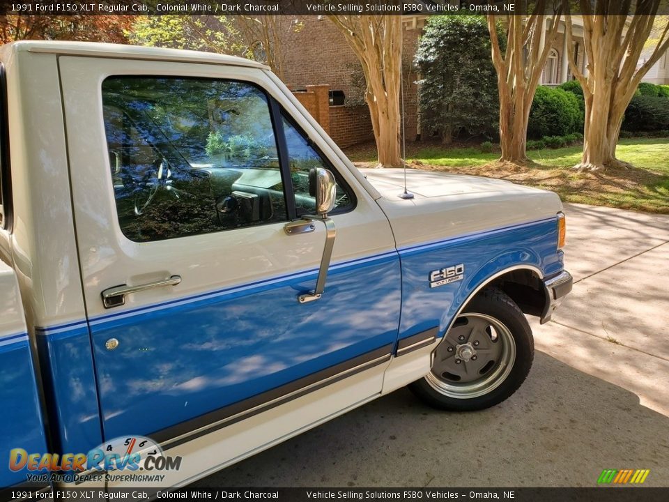 1991 Ford F150 XLT Regular Cab Colonial White / Dark Charcoal Photo #10