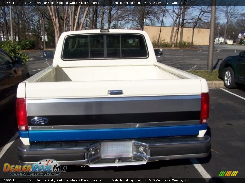 1991 Ford F150 XLT Regular Cab Colonial White / Dark Charcoal Photo #12