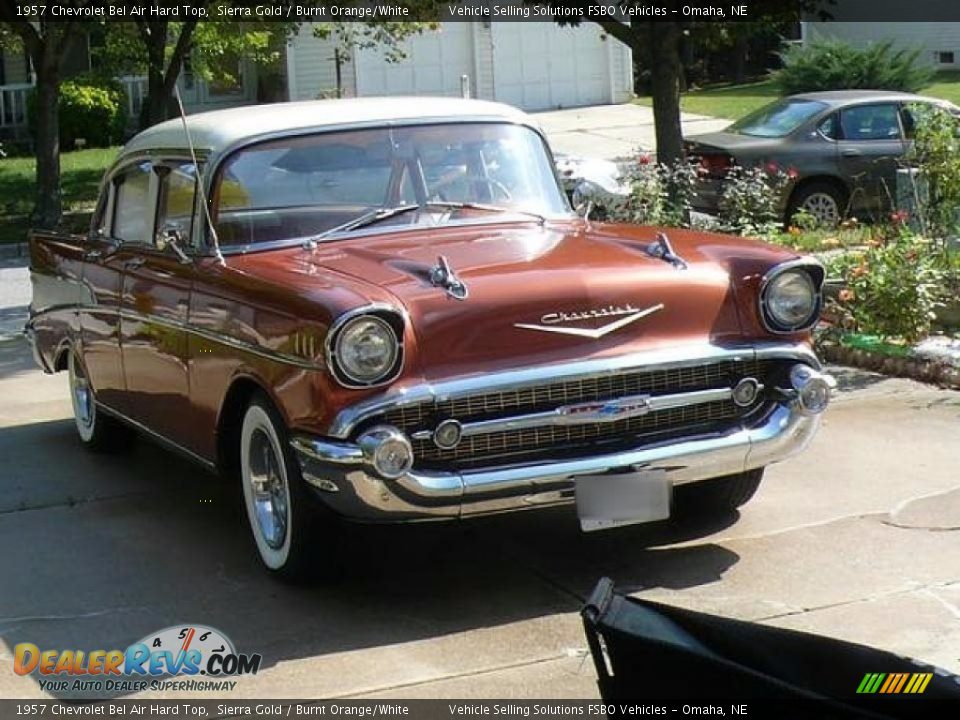 1957 Chevrolet Bel Air Hard Top Sierra Gold / Burnt Orange/White Photo #1