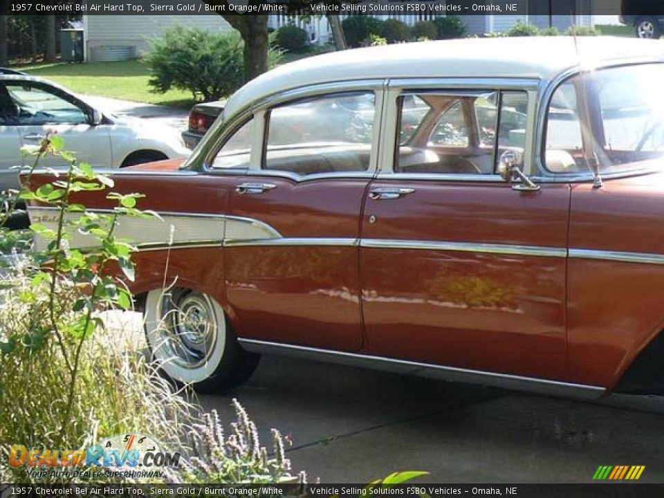 1957 Chevrolet Bel Air Hard Top Sierra Gold / Burnt Orange/White Photo #5
