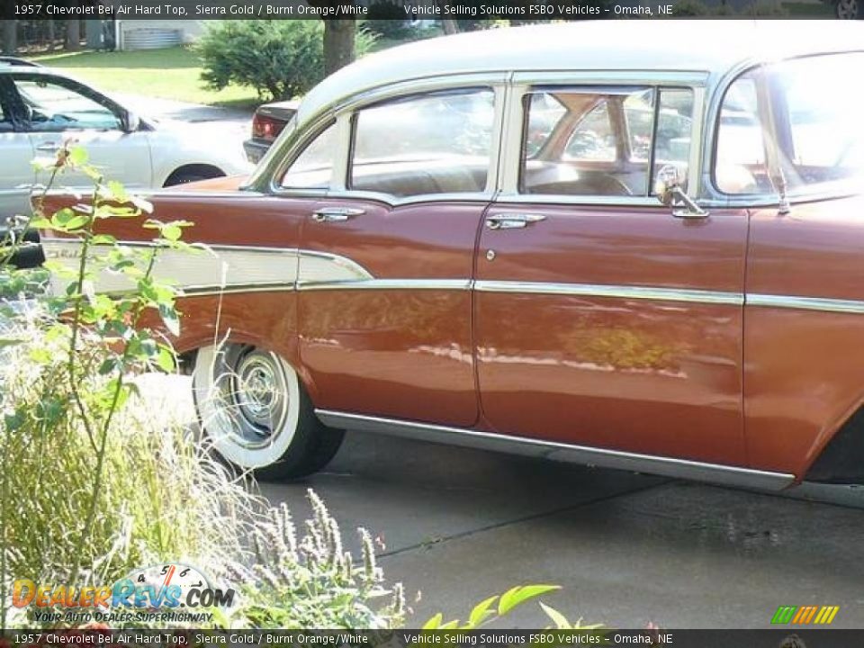 1957 Chevrolet Bel Air Hard Top Sierra Gold / Burnt Orange/White Photo #7