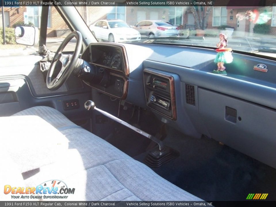 1991 Ford F150 XLT Regular Cab Colonial White / Dark Charcoal Photo #21