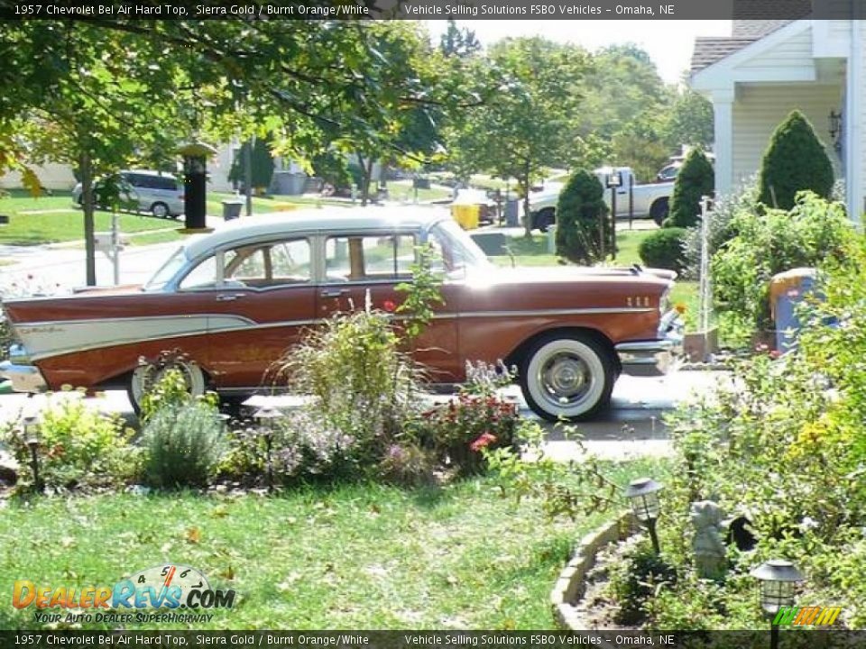 1957 Chevrolet Bel Air Hard Top Sierra Gold / Burnt Orange/White Photo #9