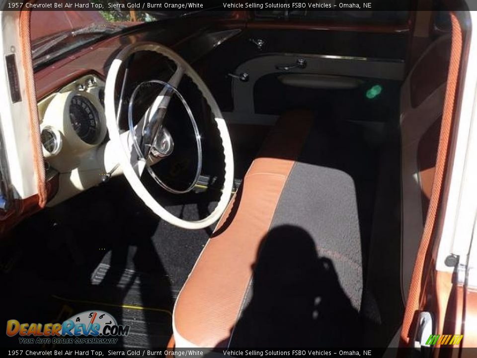 1957 Chevrolet Bel Air Hard Top Sierra Gold / Burnt Orange/White Photo #12