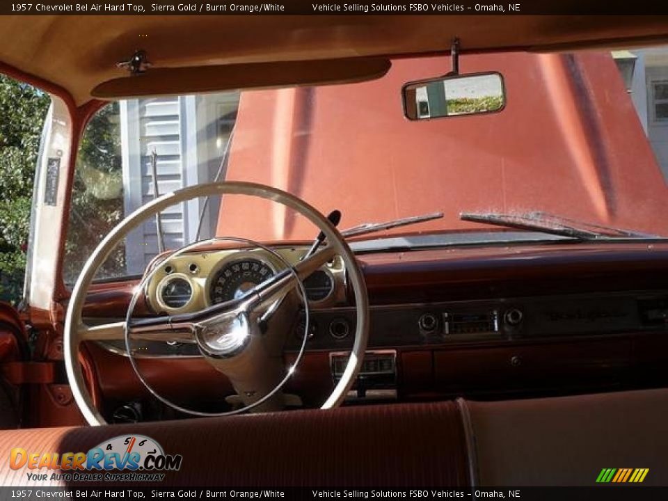 1957 Chevrolet Bel Air Hard Top Sierra Gold / Burnt Orange/White Photo #13