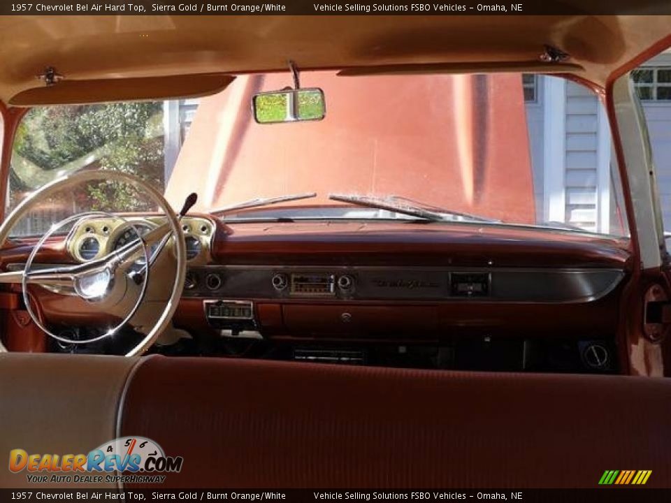 1957 Chevrolet Bel Air Hard Top Sierra Gold / Burnt Orange/White Photo #14