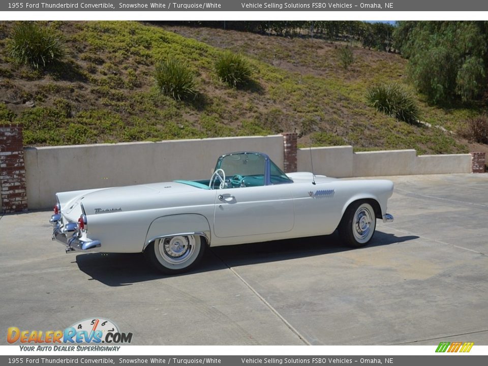 Snowshoe White 1955 Ford Thunderbird Convertible Photo #1