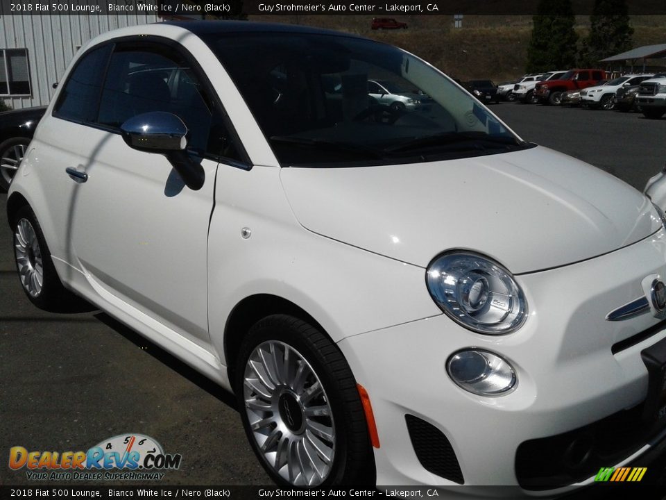 2018 Fiat 500 Lounge Bianco White Ice / Nero (Black) Photo #1