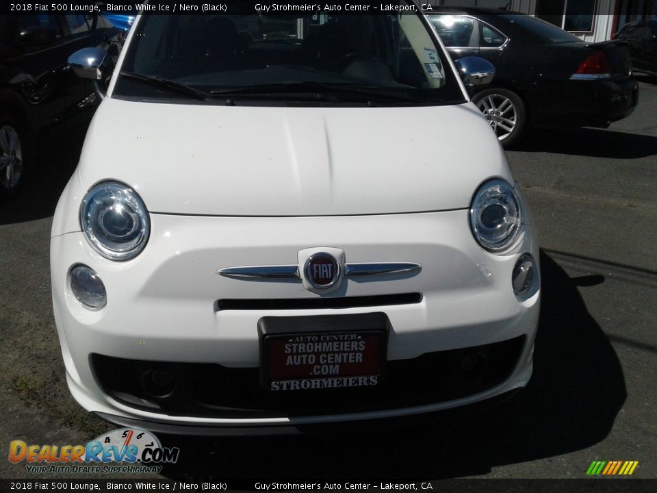 2018 Fiat 500 Lounge Bianco White Ice / Nero (Black) Photo #3