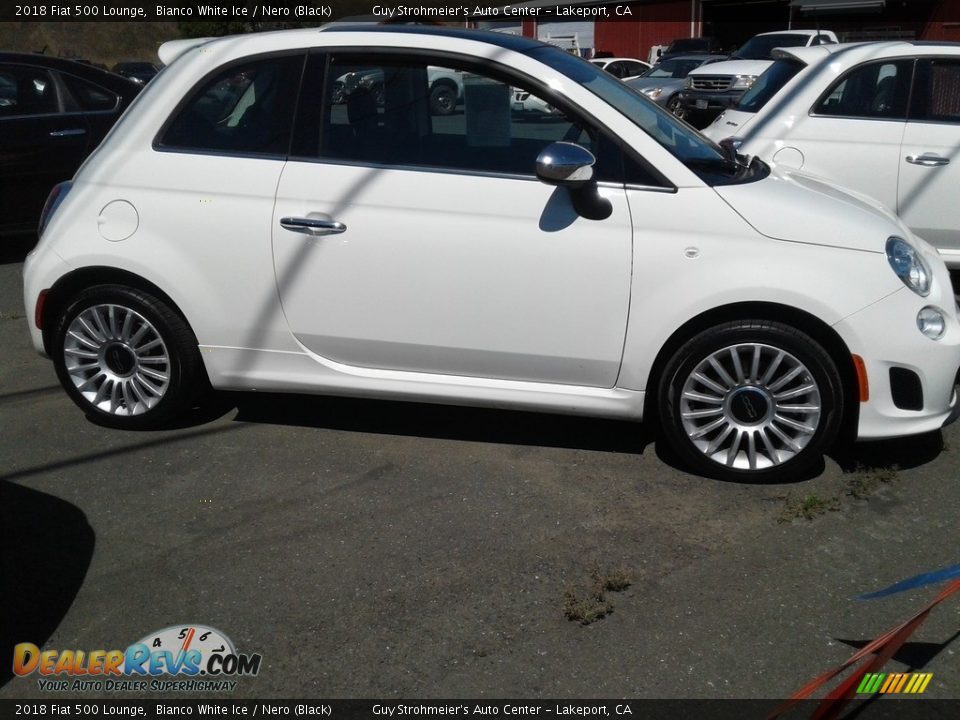 2018 Fiat 500 Lounge Bianco White Ice / Nero (Black) Photo #4