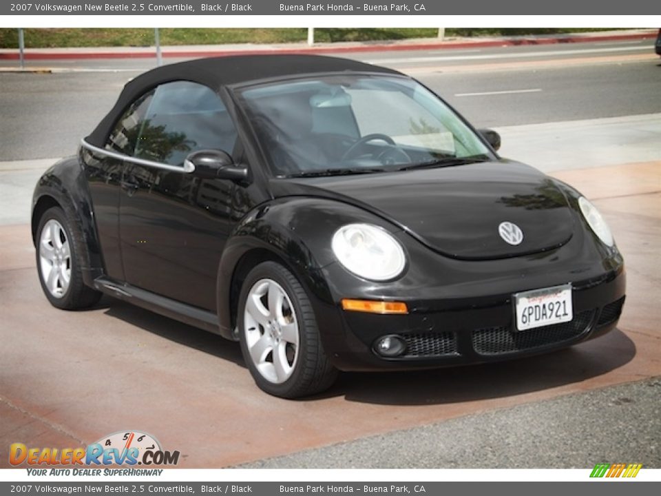 2007 Volkswagen New Beetle 2.5 Convertible Black / Black Photo #11