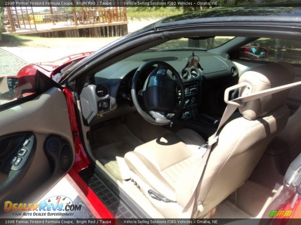 1998 Pontiac Firebird Formula Coupe Bright Red / Taupe Photo #5