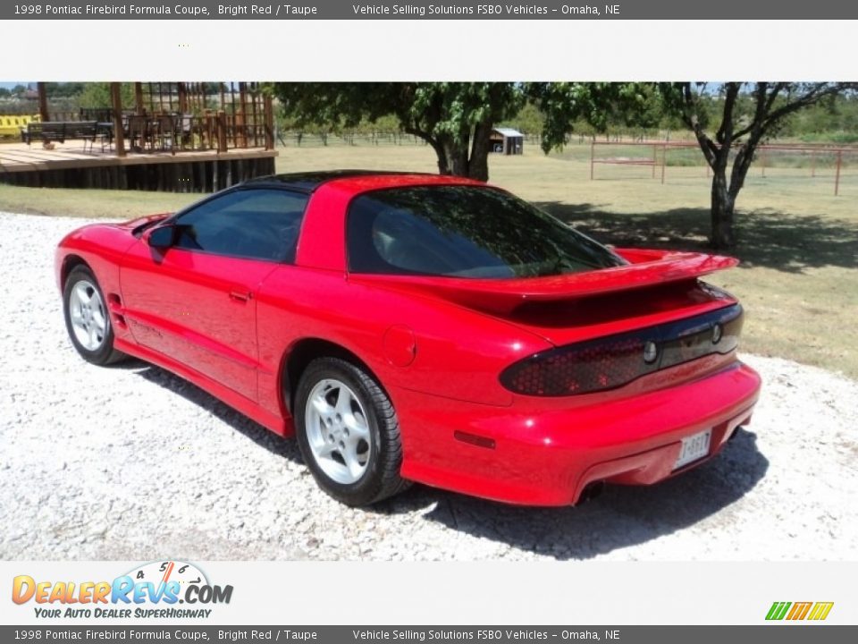 1998 Pontiac Firebird Formula Coupe Bright Red / Taupe Photo #8