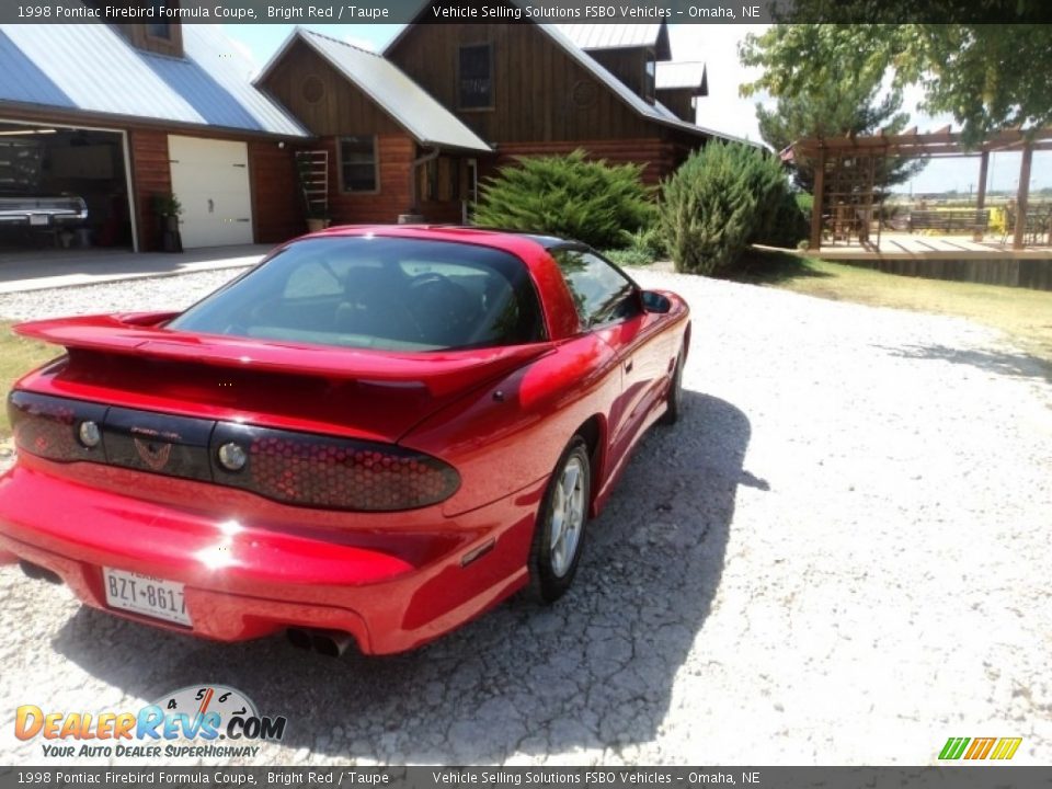 1998 Pontiac Firebird Formula Coupe Bright Red / Taupe Photo #9