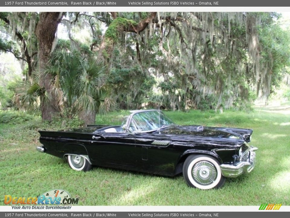 Raven Black 1957 Ford Thunderbird Convertible Photo #18