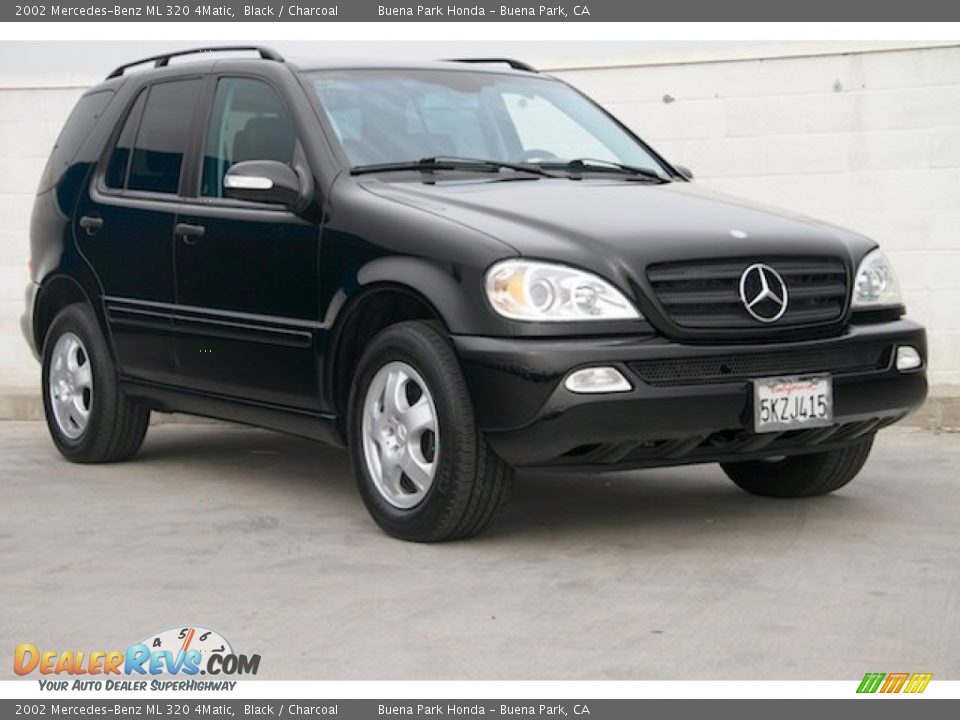 2002 Mercedes-Benz ML 320 4Matic Black / Charcoal Photo #1