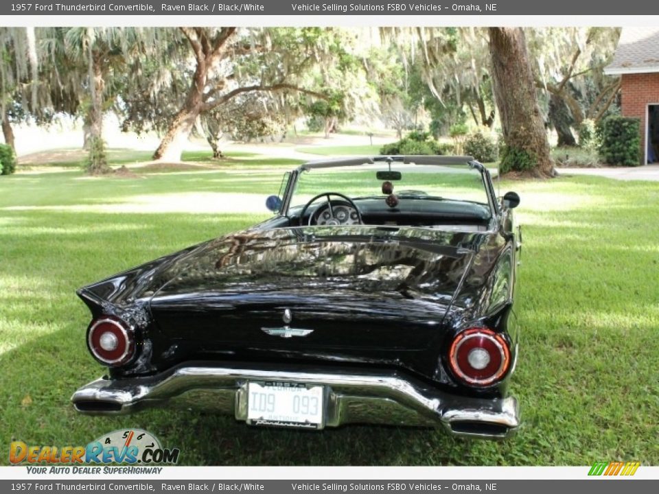 1957 Ford Thunderbird Convertible Raven Black / Black/White Photo #23